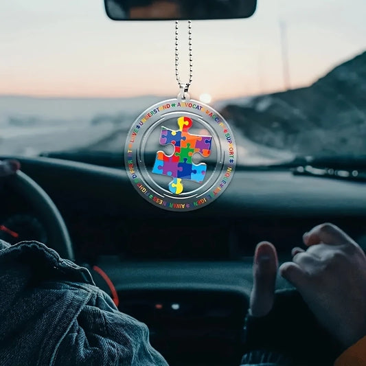 Autism Awareness Puzzle Car Interior Embellishment