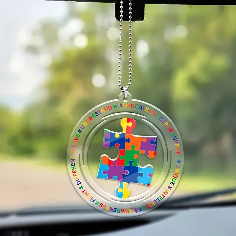 Autism Awareness Puzzle Car Interior Embellishment