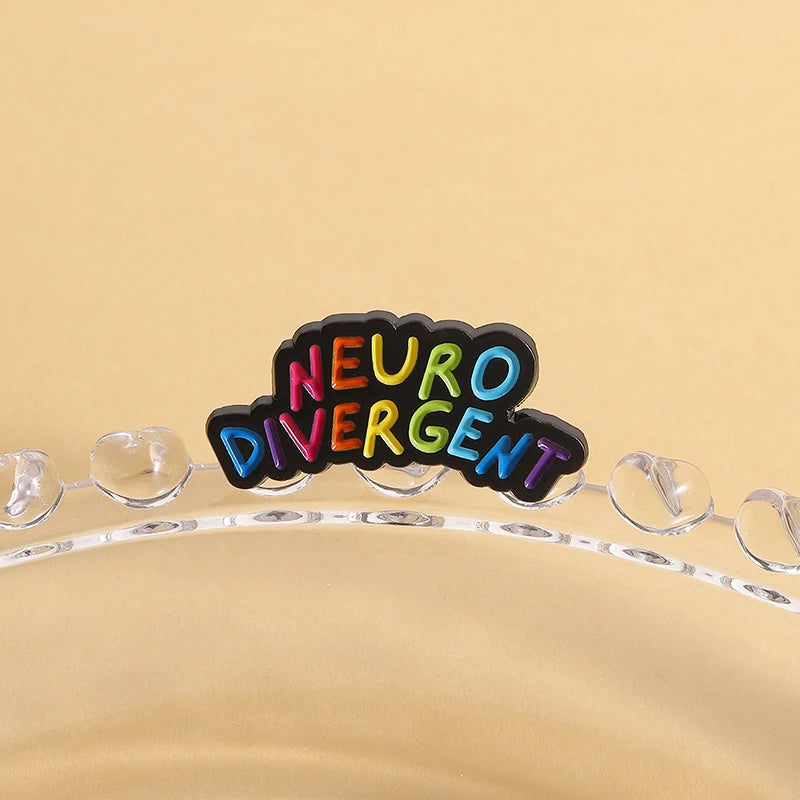 Neurodivergent enamel pin