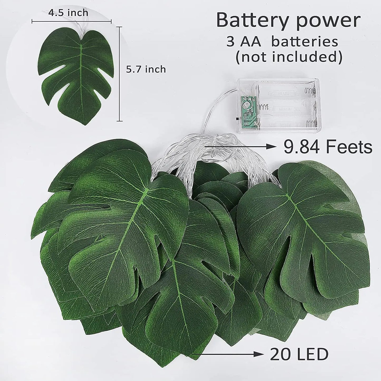 Monstera Leaf String Lights