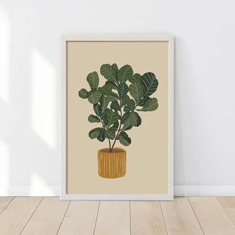 Modern Houseplants Wall Art Print