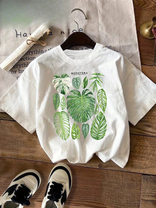 Monstera Philodendron Tropical Leaf Print Shirt