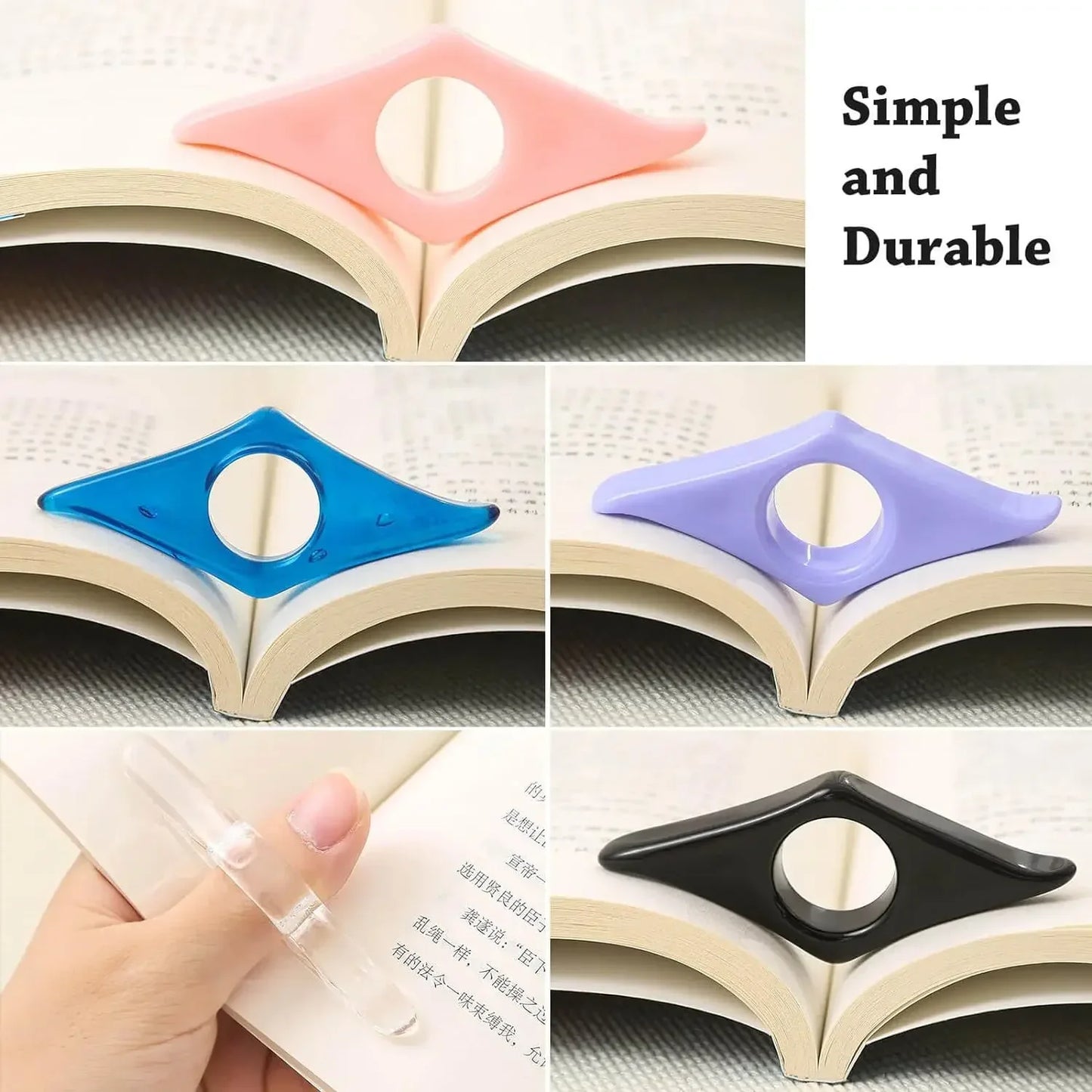 Acrylic Bookmark Thumb Book Holder