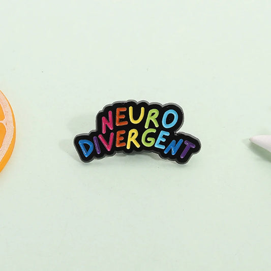 Neurodivergent enamel pin