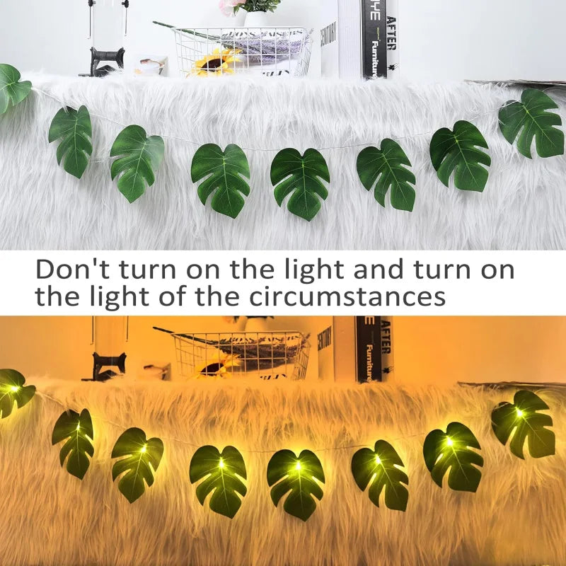 Monstera Leaf String Lights
