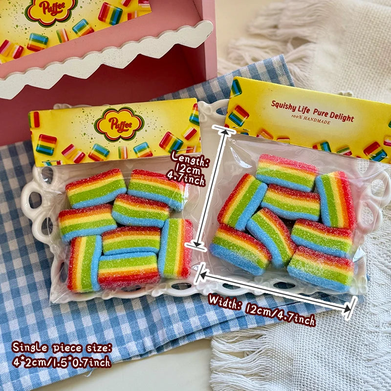 Rainbow Sour Strip Squishy