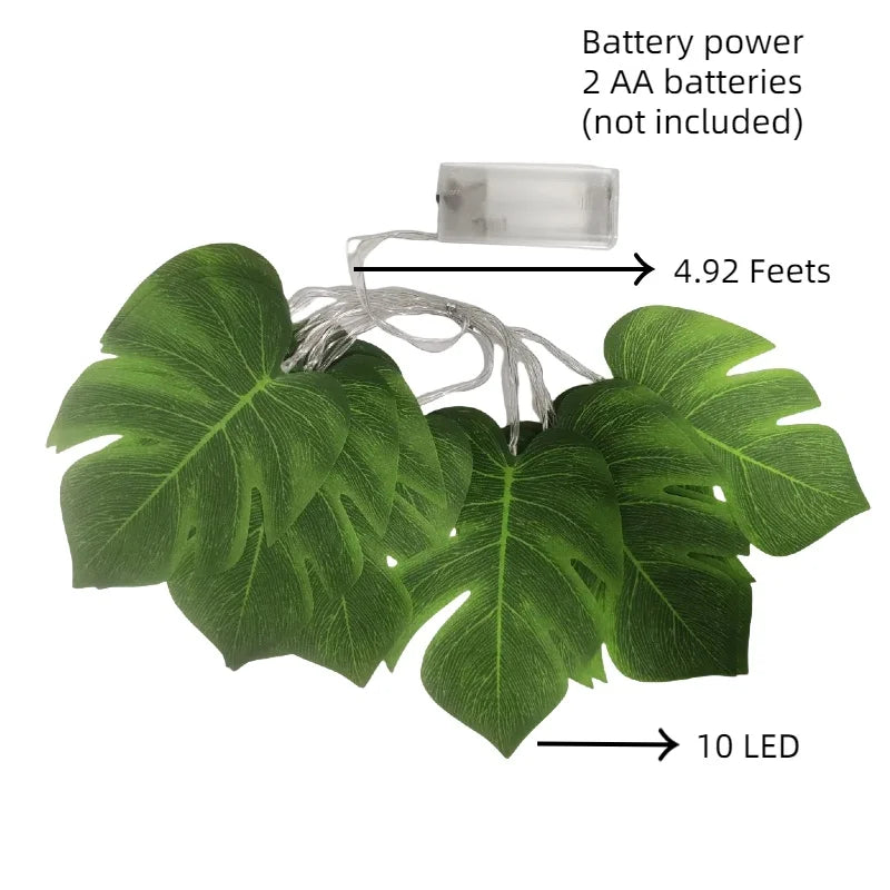 Monstera Leaf String Lights