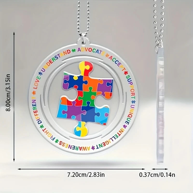 Autism Awareness Puzzle Car Interior Embellishment