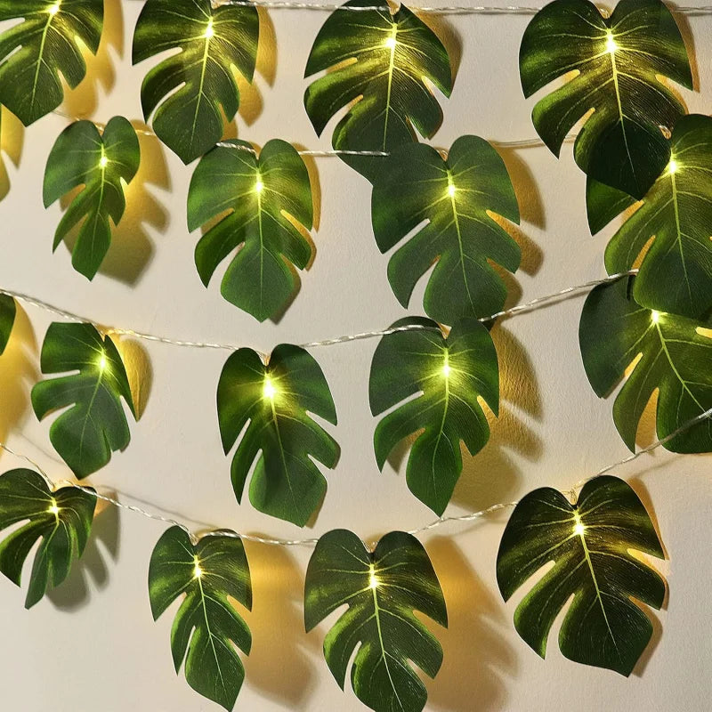 Monstera Leaf String Lights
