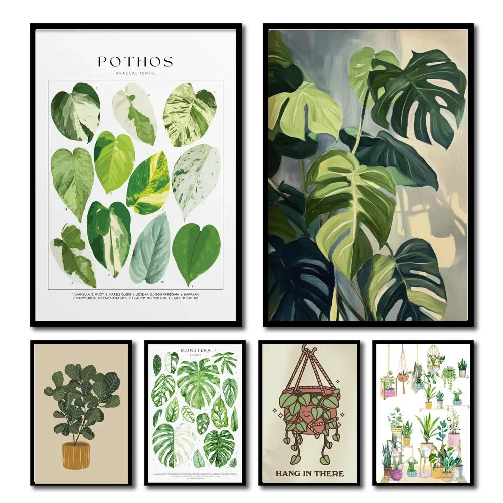 Modern Houseplants Wall Art Print