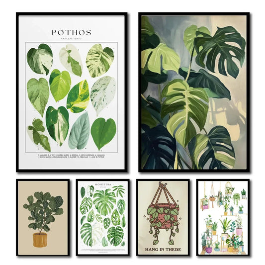 Modern Houseplants Wall Art Print